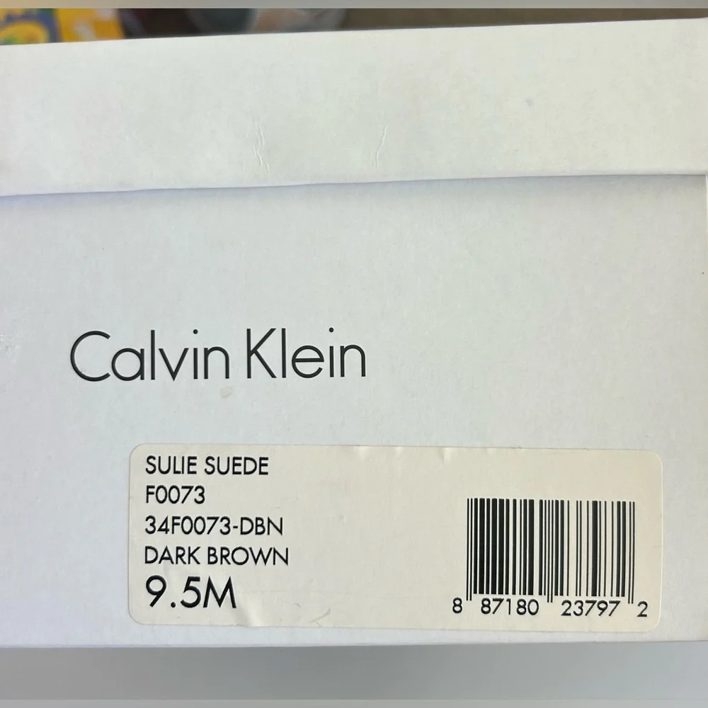 EUC Men’s Calvin Klein Sulie Suede (Dark Brown) Loafers